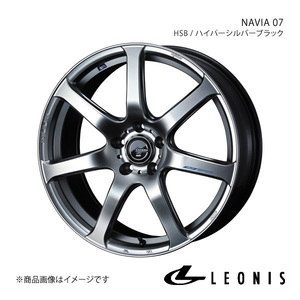 LEONIS/NAVIA 07 ステップワゴン RG2/RG4 アルミホイール1本【17×6.5J 5-114.3 INSET53 HSB(ハイパーシルバーブラック)】0039565