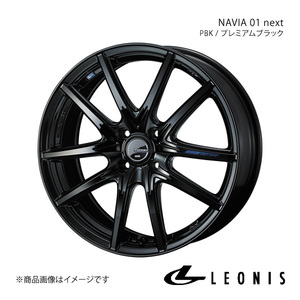 LEONIS/NAVIA 01 next デイズ B4#W アルミホイール1本【15×4.5J 4-100 INSET45 PBK(プレミアムブラック)】0039678