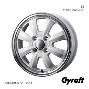 Gyraft/8S スイフト ZC72S XG/RS(～2012/11) アルミホイール1本【15×5.5J 4-100 INSET42 WHITE/RIM POLISH】0041425