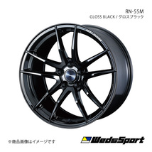 WedsSport/RN-55M レガシィB4 BL系 ブレンボキャリパー除く アルミホイール1本【18×7.5J 5-100 INSET45 GLOSS BLACK】0072946_画像1