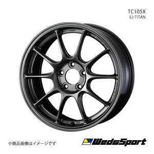 WedsSport/TC105X SX4 Sクロス YA22S/YB22S ～2017/6 アルミホイール1本【18×8.0J 5-114.3 INSET45 EJ-TITAN】0073532