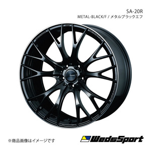 WedsSport/SA-20R インサイト ZE4 純正タイヤサイズ(235/35-19) アルミホイール1本【19×8.5J 5-114.3 INSET45 METAL-BLACK/F】0072784