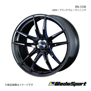 WedsSport/RN-55M Volkswagen ゴルフ7 AU GTE AUCUK アルミホイール1本【19×8.0J 5-112 INSET48 BBM】0073551