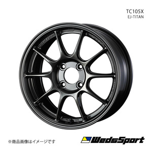 WedsSport/TC105X アクア K10系 FF 15インチ車 アルミホイール1本【16×7.0J 4-100 INSET43 EJ-TITAN】0073572