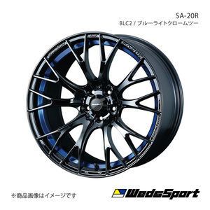 WedsSport/SA-20R アウトランダー GF/GG系 電動パーキングブレーキ車除く アルミホイール1本【17×7.5J 5-114.3 INSET45 BLC2】0072732