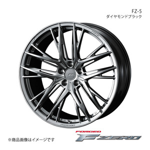 F ZERO/FZ-5 フェアレディZ Z33 ノーマルキャリパー アルミホイール1本【18×8.5J 5-114.3 INSET35 ダイヤモンドブラック】0040905