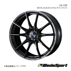 WedsSport/SA-25R ギャランフォルティス スポーツバック CX4A アルミホイール1本【19×8.0J 5-114.3 INSET45 METAL BLACK/F】0073813