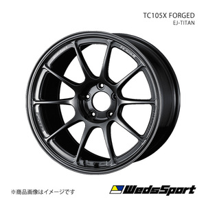 WedsSport/TC105X FORGED ランサーエボリューション10 CZ4A アルミホイール1本【18×8.5J 5-114.3 INSET32 EJ-TITAN】0073957