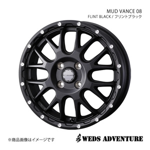 WEDS-ADVENTURE/MUD VANCE 08 NV100 クリッパー DR17V アルミホイール1本【12×4.0B 4-100 INSET40 FLINT BLACK】0041120