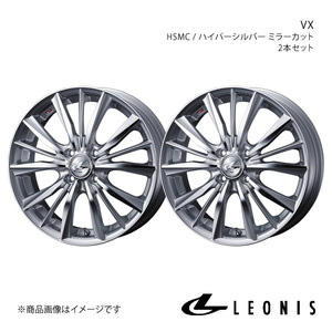 LEONIS/VX パッソ 30系 4WD +hana アルミホイール2本セット【15×6.0J 4-100 INSET43 HSMC】0033237×2