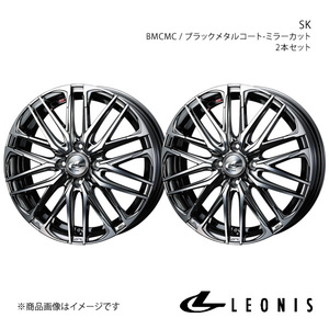 LEONIS/SK アクア K10系 FF 15インチ車 純正タイヤサイズ(205/45-17) アルミホイール2本セット【17×6.5J 4-100 INSET50 BMCMC】0038309×2