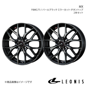 LEONIS/MX アクア K10系 4WD アルミホイール2本セット【16×6.0J 4-100 INSET42 PBMC/TI】0039039×2