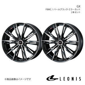 LEONIS/GX ステージア M35 4WD アルミホイール2本セット【16×6.5J 5-114.3 INSET40 PBMC】0039346×2