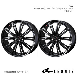 LEONIS/GX エルグランド E51 FR 純正タイヤサイズ(245/40-19) アルミホイール2本セット【19×8.0J 5-114.3 INSET43 HYPER BMC】0040962×2
