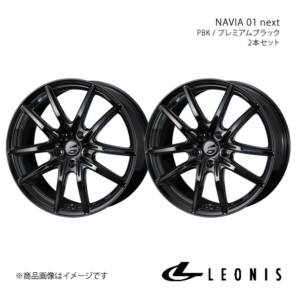 LEONIS/NAVIA 01 next カローラクロス 10系 アルミホイール2本セット【18&#215;8.0J 5-114.3 INSET42 PBK】0039702&#215;2