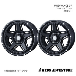 WEDS-ADVENTURE/MUD VANCE 07 ハイエースワゴン 200系 アルミホイール2本セット【17×6.5J 6-139.7 INSET38 FULL MAT BLACK】0040536×2