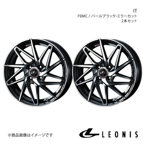 LEONIS/IT バモス HM1/HM2/HM3/HM4 アルミホイール2本セット【14×4.5J 4-100 INSET45 PBMC】0040552×2