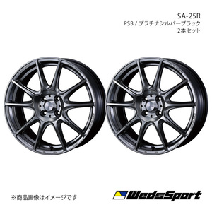 WedsSport/SA-25R ルークス ML21S アルミホイール2本セット【15×5.0J 4-100 INSET45 PSB】0073684×2