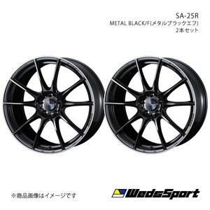 WedsSport/SA-25R ヴェルファイア 20系 純正タイヤ(235/45-19) ホイール2本セット【19×8.5J 5-114.3 INSET38 METAL BLACK/F】0073815×2