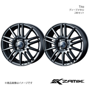 Zamik/Tito NV100クリッパーリオ DR64W アルミホイール2本セット【13×4.0B 4-100 INSET45 ディープメタル】0037581×2