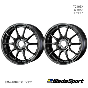 WedsSport/TC105X プリウス 30系 アルミホイール2本セット【17×7.5J 5-100 INSET45 EJ-TITAN】0073763×2