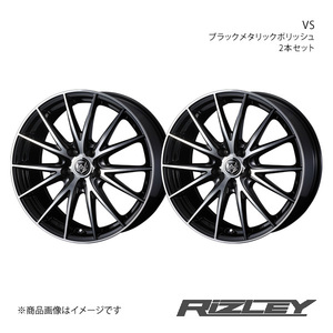 RiZLEY/VS ギャランフォルティス スポーツバック CX4A ホイール2本【17×7.0J 5-114.3 INSET48 ブラックメタリックポリッシュ】0039428×2