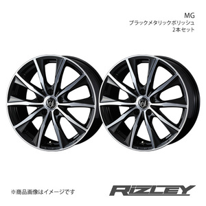 RiZLEY/MG セレナ C27 アルミホイール2本セット【15×6.0J 5-114.3 INSET43 ブラックメタリックポリッシュ】0039909×2