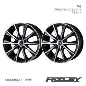 RiZLEY/MG ギャランフォルティス スポーツバック CX4A ホイール2本【18×7.5J 5-114.3 INSET48 ブラックメタリックポリッシュ】0039920×2