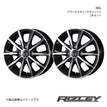 RiZLEY/MG サンバーバン S700系 アルミホイール2本セット【12×4.0B 4-100 INSET42 ブラックメタリックポリッシュ】0039901×2_画像1