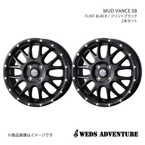 WEDS-ADVENTURE/MUD VANCE 08 エブリイ DA17V アルミホイール2本セット【12×4.0B 4-100 INSET40 FLINT BLACK】0041120×2