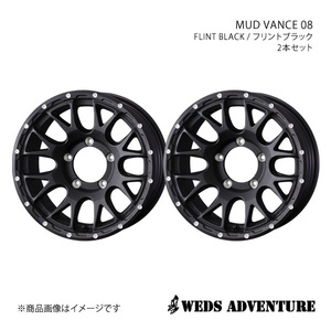 WEDS-ADVENTURE/MUD VANCE 08 AZオフロード JM23 アルミホイール2本セット【16×5.5J 5-139.7 INSET22 FLINT BLACK】0041126×2