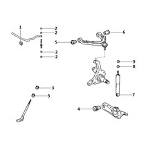 SIBERIAN BUSHING スタビライザー用ウレタンブッシュ ハイエース RZH102V Frサスペンション 2個 1-01-526 48815-26060/48815-26300_画像3