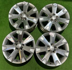 ●【三菱 デリカD:5純正】18インチ×7J +38 114.3/5H 中古４本セット シルバーカラー アウトランダーにも！ 札幌豊平区発【店頭引取OK】●