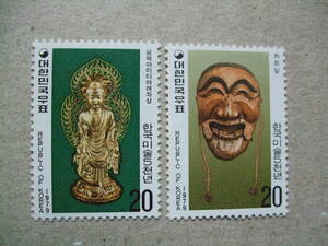 韓国　１９７９年　韓国美術5000年【第４集】　２種完　未使用