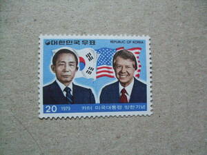 韓国　１９７９年　カーター大統領 訪韓　１種完　未使用美品