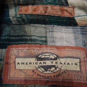 ◆古着卸USA■AMERICAN TERAIN☆パッチワーク☆ネルシャツ★★★M  大きいM   アメリカ直輸入 SALE お見逃しなく!の画像4