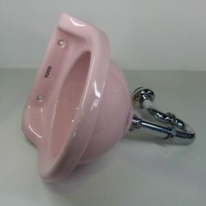 [IM] TOTO　手洗い器　壁付け 手洗い ボウル フラット　陶器製　ピンク