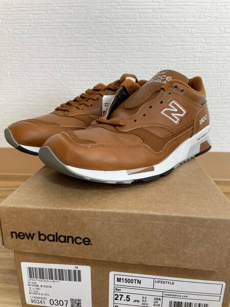 未使用タグ付き　M1500TN newbalance ニューバランス　レザー タン　レア　27.5 センチ　茶　ブラウン