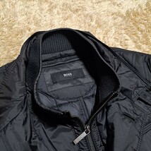 美品　HUGO BOSS ヒューゴボス　キルティングジャケット 中綿ジャケット ブルゾン ジップアップ ブラック 黒 大きいサイズ 2way 　L～ XL_画像6