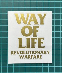 RATSラッツ WAY OF LIFE ステッカー　ゴールド