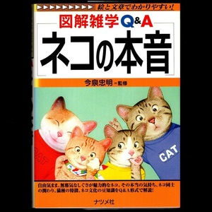 本 書籍 「図解雑学Ｑ＆Ａ ネコの本音」今泉忠明監修 ナツメ社 絵と文章でわかりやすい