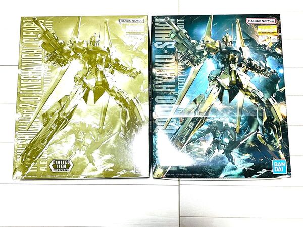 MG 1/100 百式 Ver.2.0 ゴールドメッキ 百式 Ver.2.0 メカニカルクリア 2個セット プレミアムバンダイ