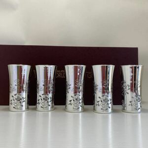 career gold original WORLD FLASH GLASS ５個入り　グラス ビヤカップ 食器 タンブラー 花 ブロッサム
