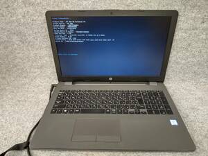 HP 250 G6 Notebook PC i3-7020U Bios確認 底蓋割れ ジャンク 64D4
