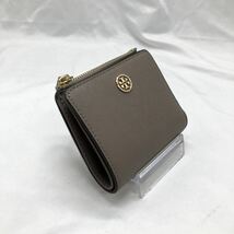 【美品】トリーバーチ TORY BURCH 財布 グレー 二つ折り財布 コインケース KN-UW68_画像2