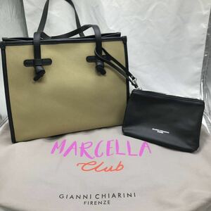 【美品】ジャンニキアリーニ GIANNI CHIARINI トートバッグ ポーチ付き デカバッグ付き KN-NHQM