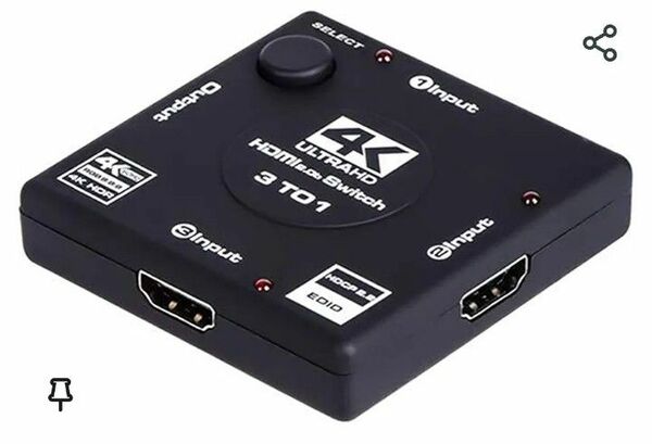 【新品、未使用】4K 切り替え器　セレクター　HDMI 3入力1出力切替器　HDMI3入力1出力切替器 切り替え器