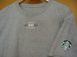 ハワイ　2021年　50周年記念　スターバックス　Ｔシャツ　グレー色　ＸＬ