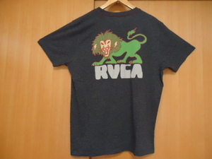 即決　ハワイ　RVCA　ライオン柄　Ｔシャツ　ダークグレー色　Ｌ 