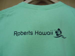 即決　ハワイ　Roberts Hawaii　ロバーツハワイ　スタッフ　Ｔシャツ　黄緑色　Ｌ　
